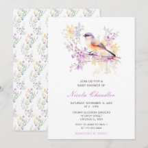 Lente Cute Baby Shower met Vogeltje