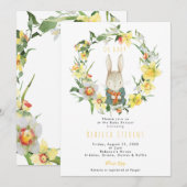 lente daffodil baby shower kaart (Voorkant / Achterkant)