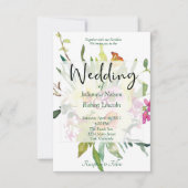 lente-daffodil bouquet bruiloft kaart (Voorkant)