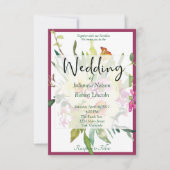 lente-daffodil bouquet bruiloft kaart (Voorkant)