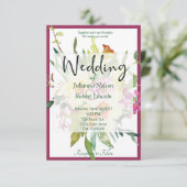 lente-daffodil bouquet bruiloft kaart (Staand voorkant)