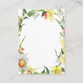lente daffodil bunny books for baby request card informatiekaartje (Achterkant)