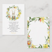 lente daffodil bunny books for baby request card informatiekaartje (Voorkant / Achterkant)