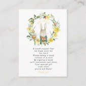 lente daffodil bunny books for baby request card informatiekaartje (Voorkant)