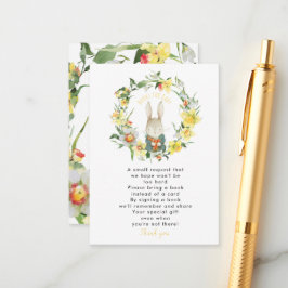 lente daffodil bunny books for baby request card informatiekaartje