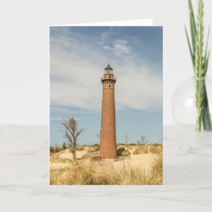 Lente dag in vuurtoren van Little Sable Point Kaart