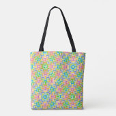 Lente Dag Kleurrijke Pastel Patroon Modern Tote Bag (Achterkant)