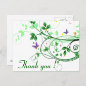 Lente Dank u Briefkaart (Voorkant / Achterkant)