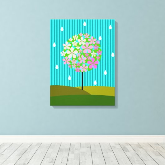 Lente - De vier seizoenen Canvas Afdruk (Insitu (Houten vloer))