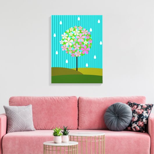 Lente - De vier seizoenen Canvas Afdruk (Insitu (Woonkamer))