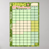 Lente Doelen Stellen Kalender 2025 | 90 Dagen Trac Poster (Voorkant)