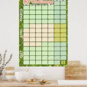 Lente Doelen Stellen Kalender 2025 | 90 Dagen Trac Poster (Keuken)