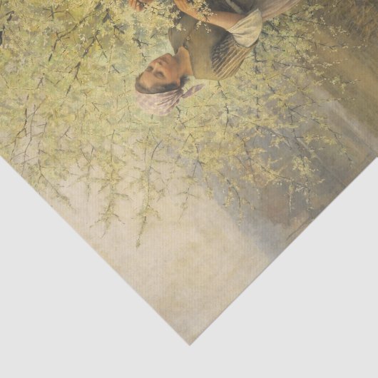 Lente door Daniel Ridgway Knight Tissuepapier (Detail)