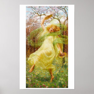 Lente door William Savage Cooper Poster