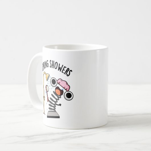 Lente Douches Grappig Seizoen Pun Koffiemok (Voorkant links)