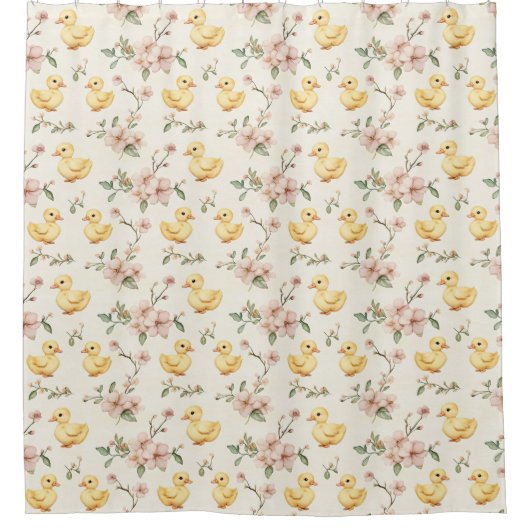 Lente Duckling Delight Pasen Douchegordijn (Voorkant)