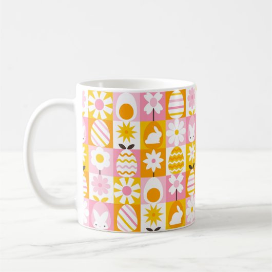 Lente Easter Patchwork Koffiemok (Links)