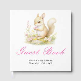 Lente Eekhoorn Baby Shower Gastboek Gastenboek