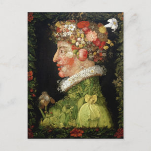 Lente, een serie met de vier seizoenen briefkaart