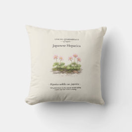 Lente-eenjarigen van Japan – Japanse Hepatica Kussen