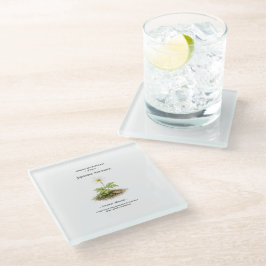 Lente-eenmaligen in Japan – Japanse Anemoon Glas Glazen Onderzetter