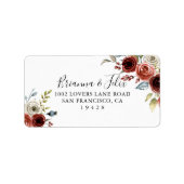 Lente Elegant Floral Wedding RSVP Adres Label (Voorkant)