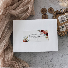 Lente Elegant Floral Wedding RSVP Adres Label