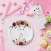 Lente Elegante Bloemen Bruiloft Taart Papieren Bordje (Feest)