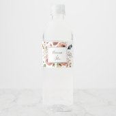 Lente Elegante Bloemen Bruiloft Water Fles Label Waterfles Etiket (Voorkant)