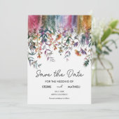 Lente Elegante Wildbloemen Save The Date (Staand voorkant)