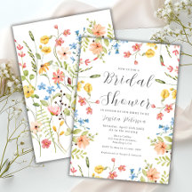 Lente Elegante Wilde Bloemen Moderne Bruidsdouche