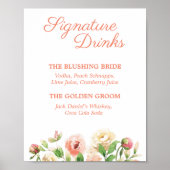 Lente Elegantie Signature Dranken Bord Poster (Voorkant)