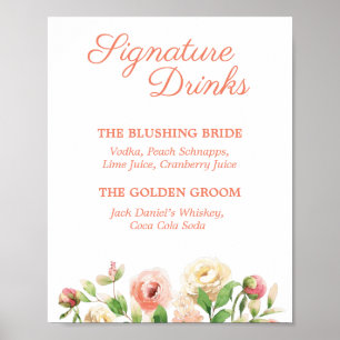 Lente Elegantie Signature Dranken Bord Poster