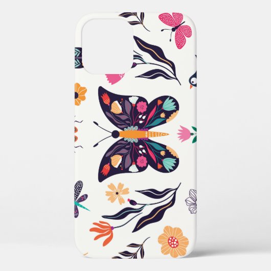 Lente Elementen Vlinders Vogels Bloemen Case-Mate iPhone Case (Achterkant)