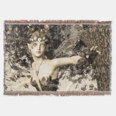 Lente Elf Bos Vintage Foto Fantasie Kunst Deken (Voorkant)