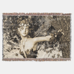 Lente Elf Bos Vintage Foto Fantasie Kunst Deken
