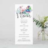 Lente Elf Verjaardagsfeest Menu Sjabloon (Staand voorkant)