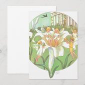 Lente Elfje Bloem Feest Notitiekaartje (Voorkant / Achterkant)