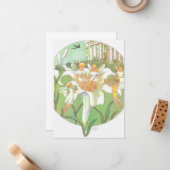 Lente Elfje Bloem Feest Notitiekaartje (Voorkant / Achterkant in situ)