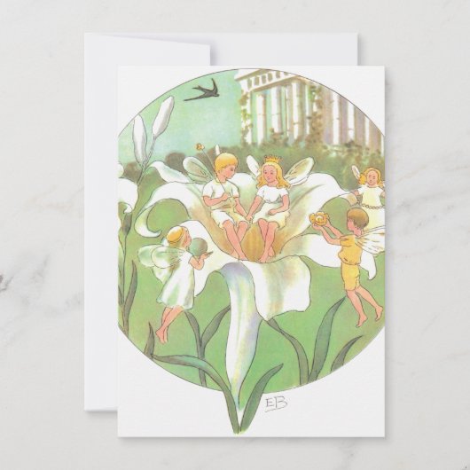 Lente Elfjes Bloemfeest Notitiekaartje (Voorkant)