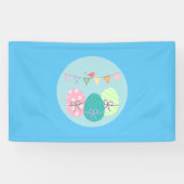 Lente- en paaskleurige eieren spandoek (Horizontaal)