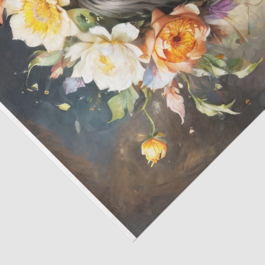 Lente en vreugde komen eraan tissuepapier (Detail)