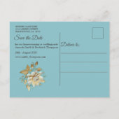 Lente en Zomer Bloeiende Bloemen Aankondigingskaart (Achterkant)