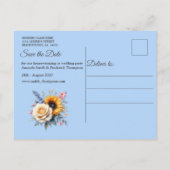 Lente en Zomer Bloeiende Bloemen Aankondigingskaart (Achterkant)