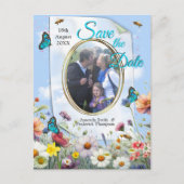 Lente en Zomer Bloeiende Bloemen Aankondigingskaart (Voorkant)