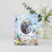 Lente en Zomer Bloeiende Bloemen Aankondigingskaart (Staand voorkant)