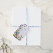 Lente en Zomer Bloeiende Bloemen Cadeaulabel (Met Touw)