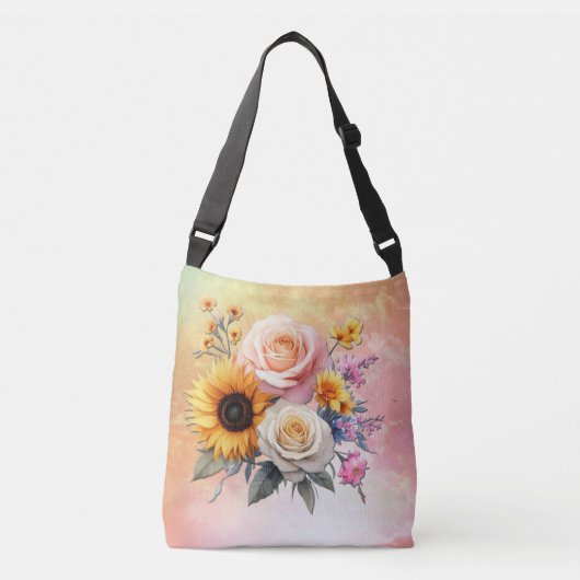 Lente en Zomer Bloeiende Bloemen Crossbody Tas (Voorkant)