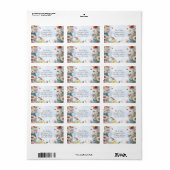 Lente en Zomer Bloeiende Bloemen Etiket (Full Sheet)
