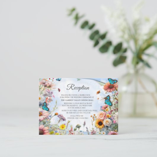 Lente en Zomer Bloeiende Bloemen Informatiekaartje (Staand voorkant)